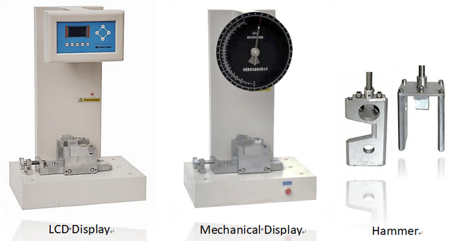 ASTM D256 Plastics Izod And Charpy Pendulum Impact Tester With LCD For Non – Metallic Materials