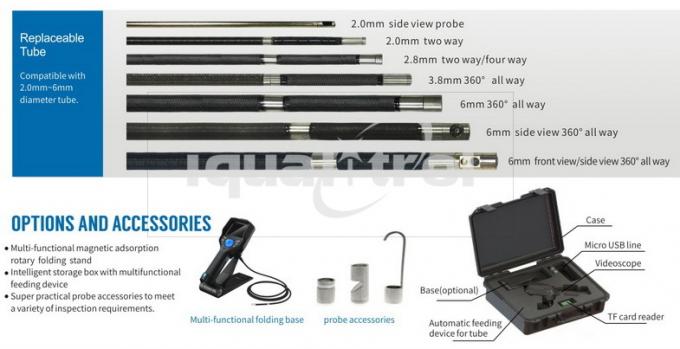 6mm Camera Side View Borescope Non Destructive Testing Equipment With 3.5" HD Monitor For Inspection Injection Nozzles