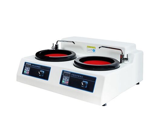 China Stepless Speed Double Disc Metallographic Grinding and Polishing Machine with Two Motors supplier
