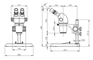 Working Distance 108mm Stereo Inspection Microscope Magnification 6X - 55X supplier