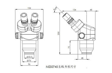 High Eye Point Trinocular Stereo Microscope , Stereo Dissecting Microscope Wide Field Eyepiece supplier